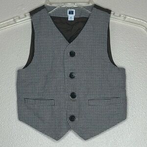 Janie And Jack Brown White Houndstooth Suit‎ coat Vest Size 2T Church Pictures